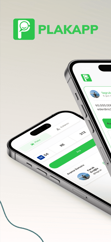 Plakapp arama ekranı